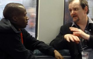 Roger Bamkin (right) with Stephen from Wikimedia Kenya