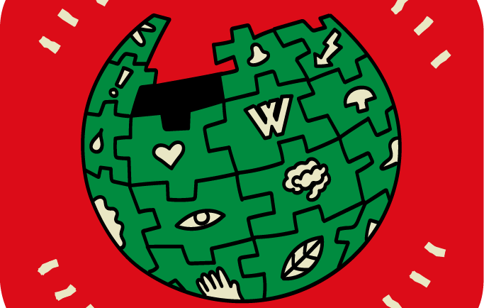 Puzzle globe symbol for Wikipedia 20