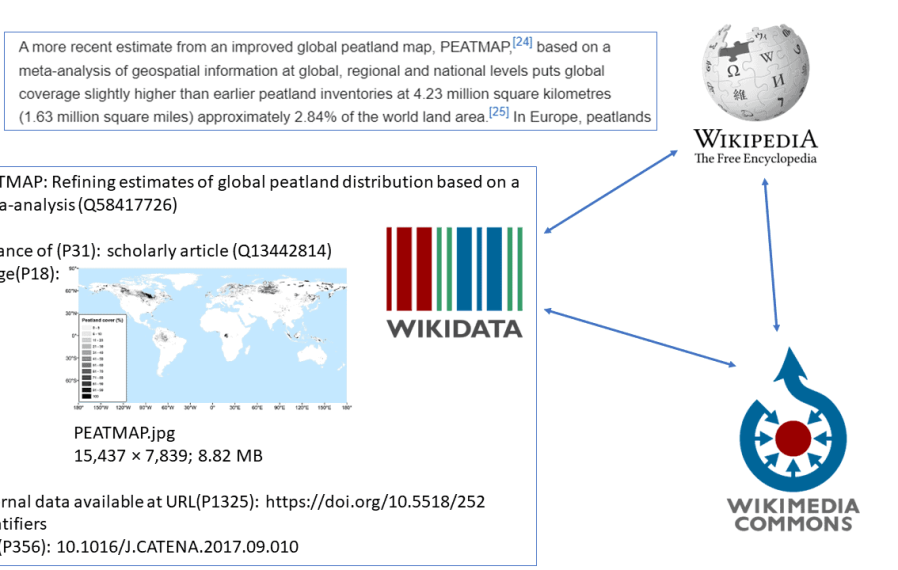 Peatmap on Wikidata by Xu, Jiren and Morris, Paul J. and Liu, Junguo and Holden, Joseph. With Wikipedia logo.