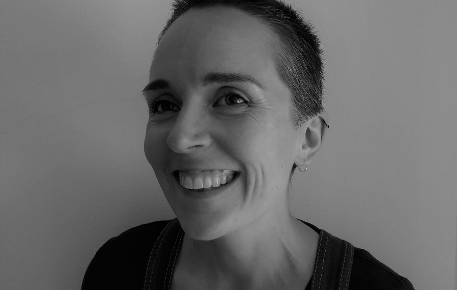 Black and white photo of Gemma Coleman