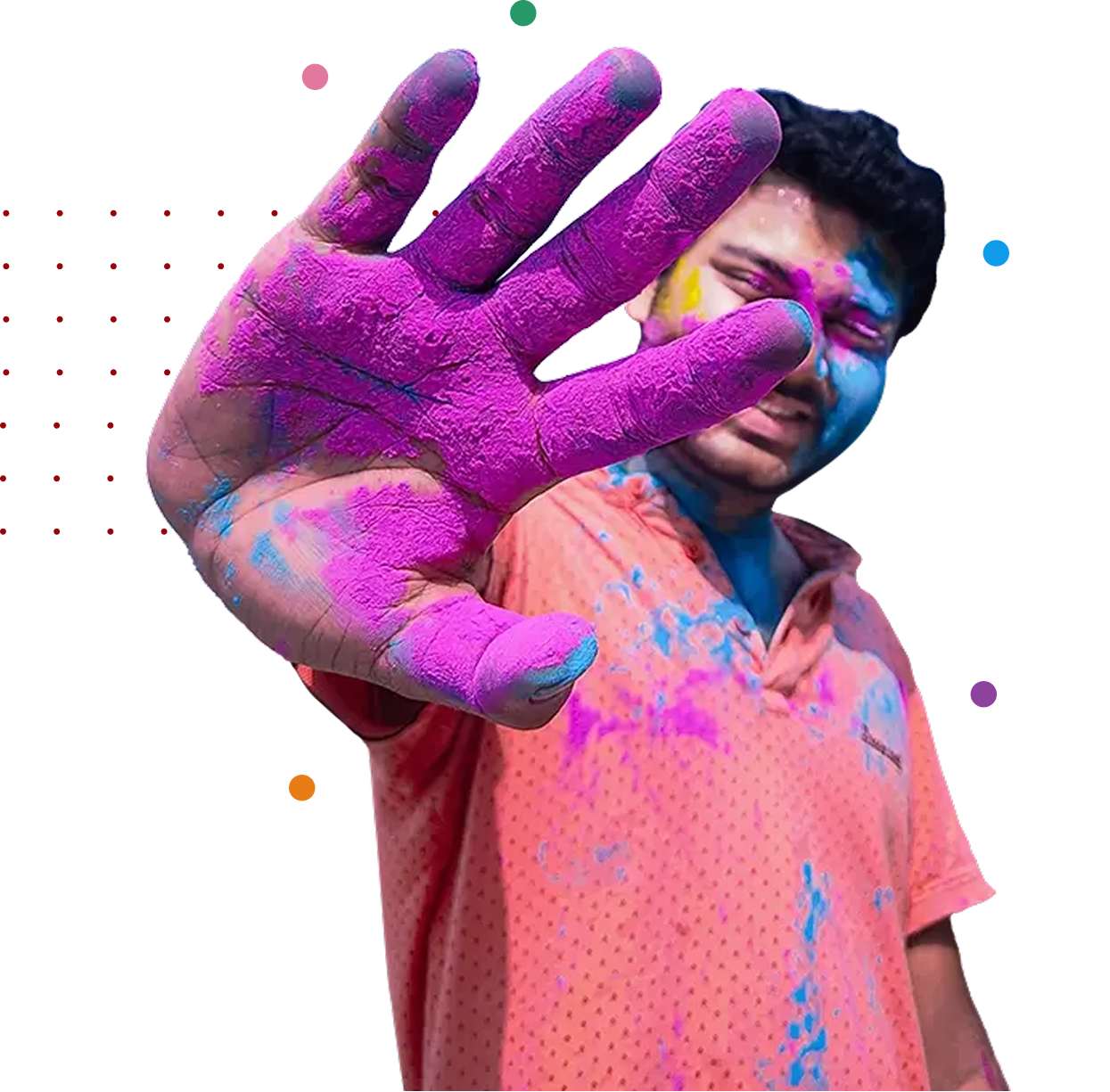 Holi festival goer
