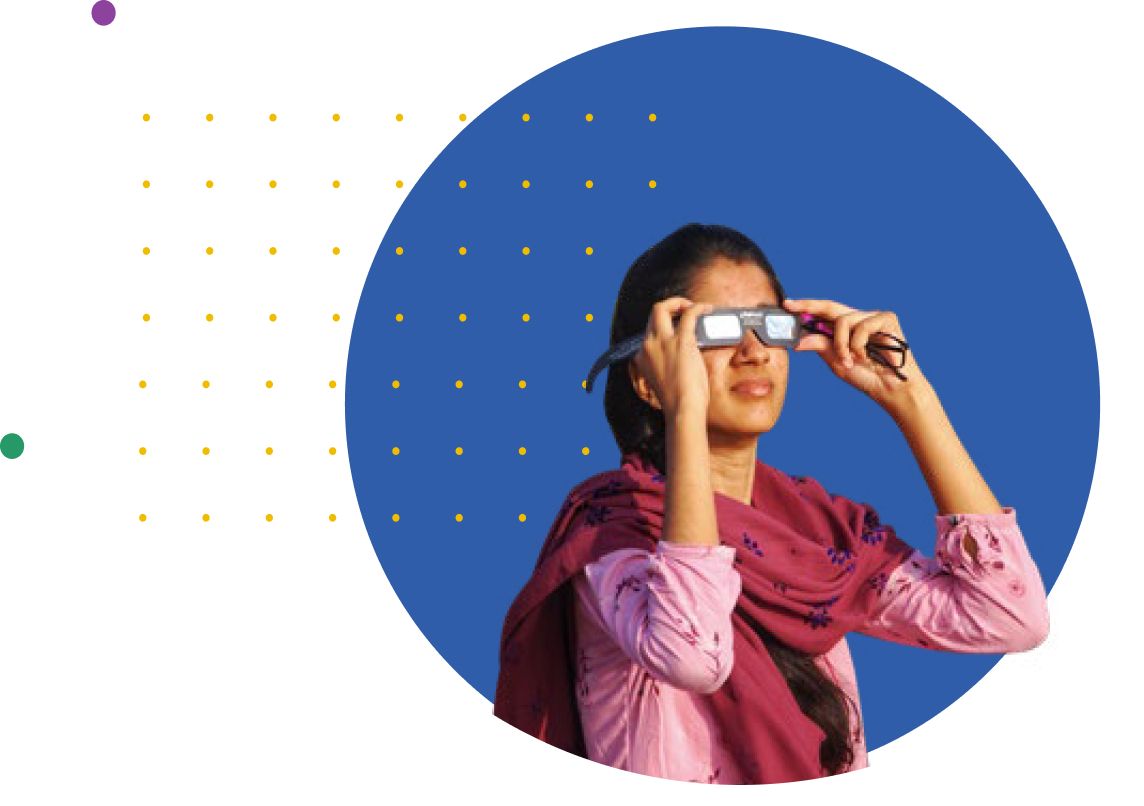 A woman wearing 3D glasses