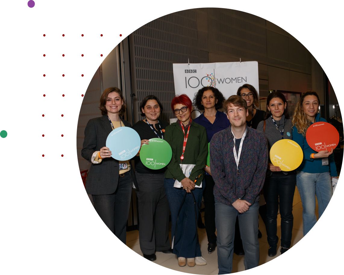 Group photo at a BBC 100 Women event.