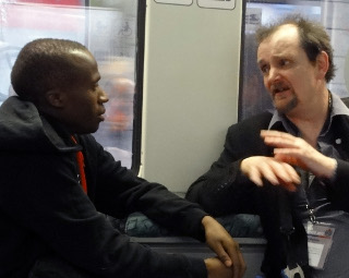 Stephen_and_Roger_2 Roger Bamkin (right) with Stephen from Wikimedia Kenya