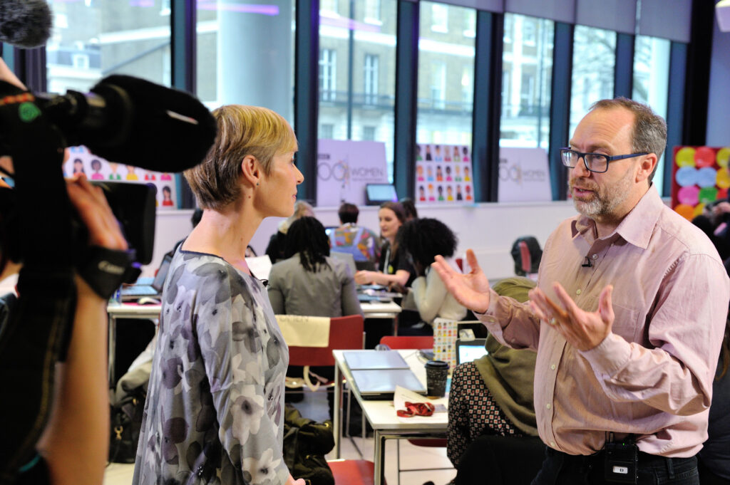 Jimmy Wales interviewed at the BBC 100 Women event